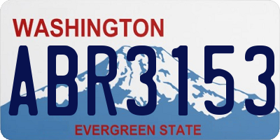 WA license plate ABR3153