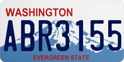 WA license plate ABR3155