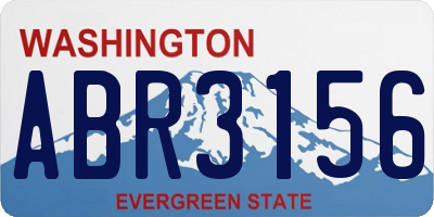 WA license plate ABR3156