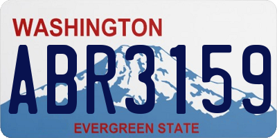 WA license plate ABR3159