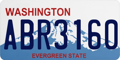 WA license plate ABR3160