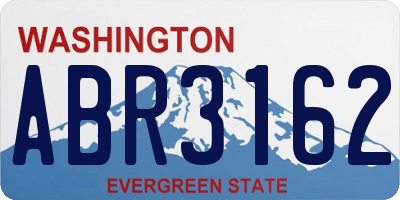 WA license plate ABR3162