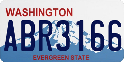 WA license plate ABR3166