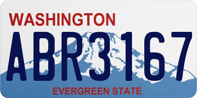 WA license plate ABR3167