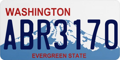 WA license plate ABR3170