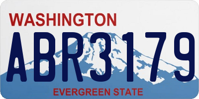WA license plate ABR3179