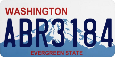WA license plate ABR3184