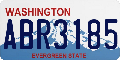 WA license plate ABR3185
