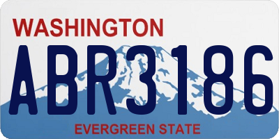 WA license plate ABR3186