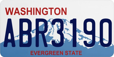 WA license plate ABR3190