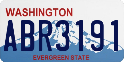 WA license plate ABR3191