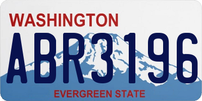WA license plate ABR3196