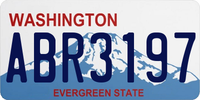WA license plate ABR3197