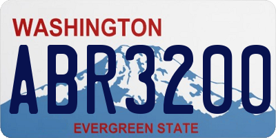WA license plate ABR3200
