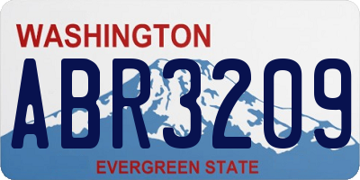 WA license plate ABR3209