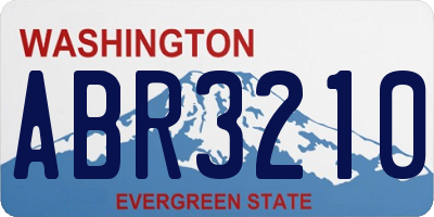 WA license plate ABR3210