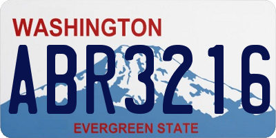 WA license plate ABR3216