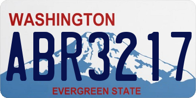 WA license plate ABR3217