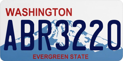WA license plate ABR3220