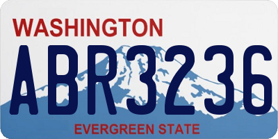 WA license plate ABR3236