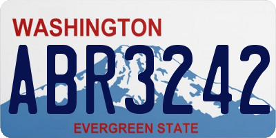 WA license plate ABR3242