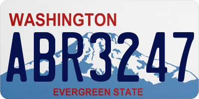 WA license plate ABR3247