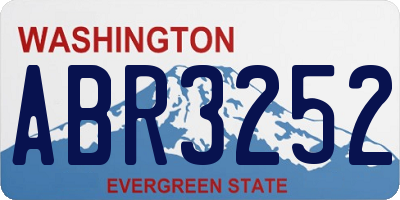 WA license plate ABR3252