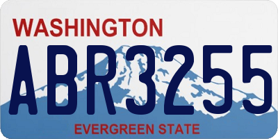 WA license plate ABR3255
