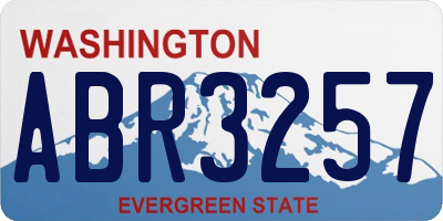 WA license plate ABR3257