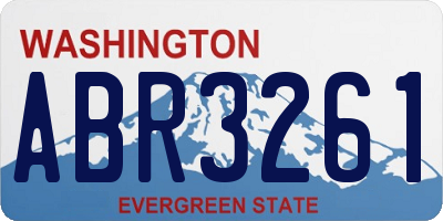 WA license plate ABR3261