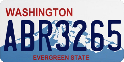 WA license plate ABR3265