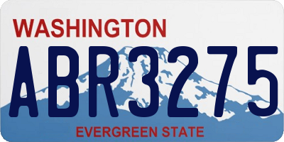 WA license plate ABR3275
