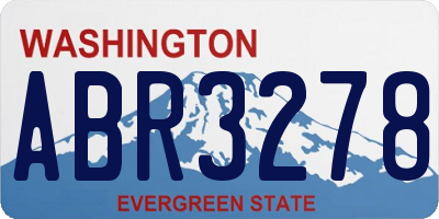 WA license plate ABR3278