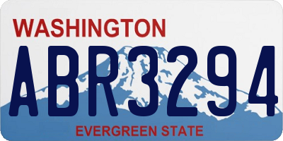 WA license plate ABR3294
