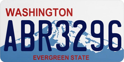 WA license plate ABR3296