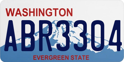 WA license plate ABR3304