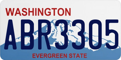 WA license plate ABR3305