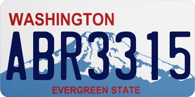 WA license plate ABR3315