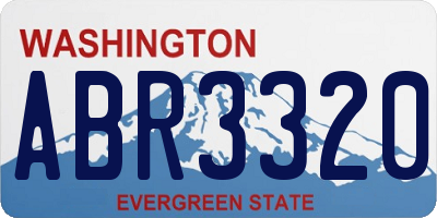 WA license plate ABR3320