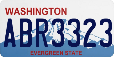 WA license plate ABR3323