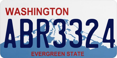 WA license plate ABR3324