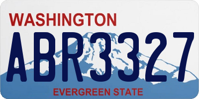 WA license plate ABR3327