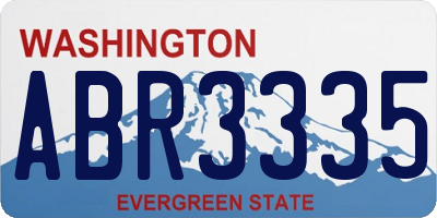 WA license plate ABR3335