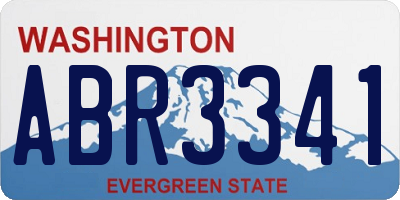 WA license plate ABR3341