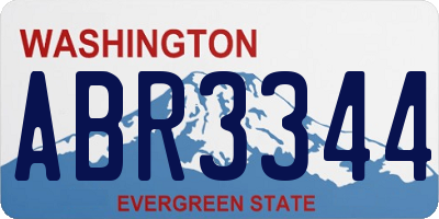 WA license plate ABR3344