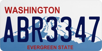 WA license plate ABR3347