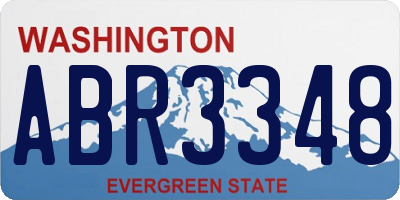 WA license plate ABR3348