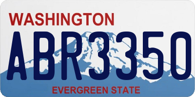 WA license plate ABR3350