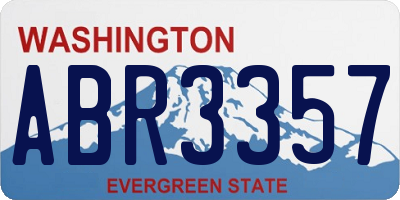 WA license plate ABR3357