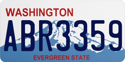 WA license plate ABR3359